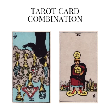 seven of cups reversed and four of pentacles tarot cards combination meaning