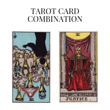 seven of cups reversed and justice tarot cards combination meaning