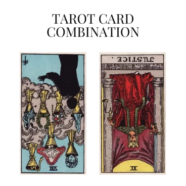 seven of cups reversed and justice reversed tarot cards combination meaning
