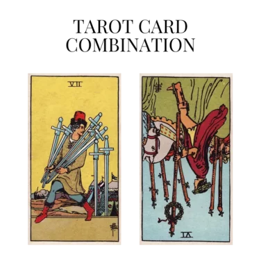 seven of swords and six of wands reversed tarot cards combination meaning