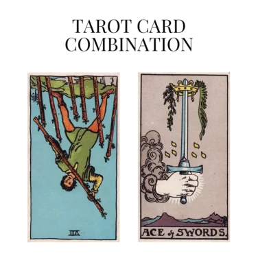 seven of wands reversed and ace of swords tarot cards combination meaning