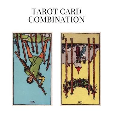 seven of wands reversed and four of wands reversed tarot cards combination meaning