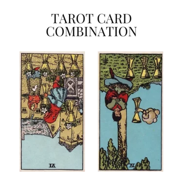 six of cups reversed and four of cups reversed tarot cards combination meaning