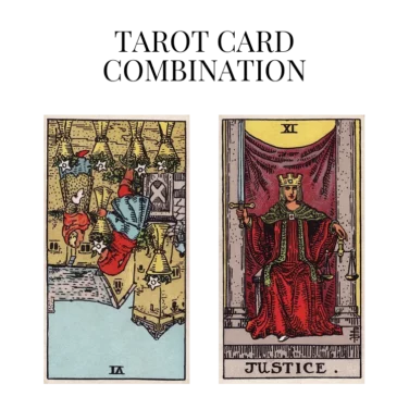 six of cups reversed and justice tarot cards combination meaning