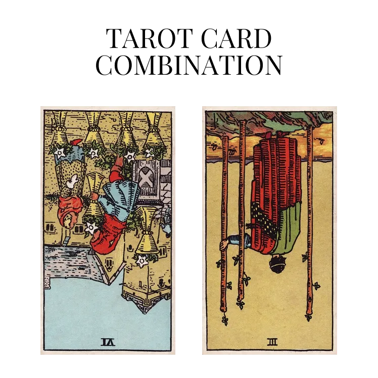 six of cups reversed and three of wands reversed tarot cards combination meaning