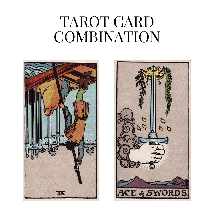six of swords reversed and ace of swords tarot cards combination meaning