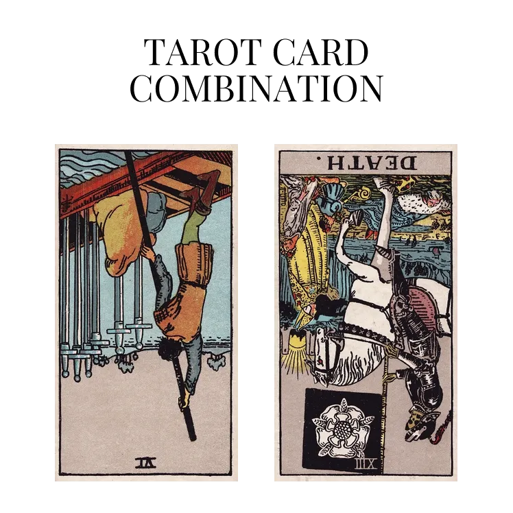 six of swords reversed and death reversed tarot cards combination meaning