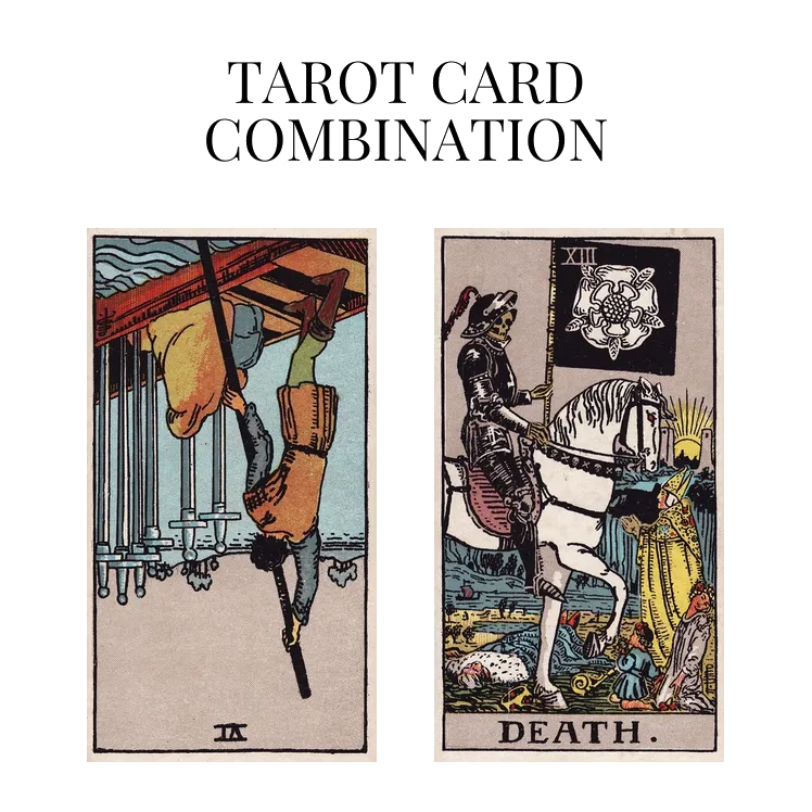 six of swords reversed and death tarot cards combination meaning