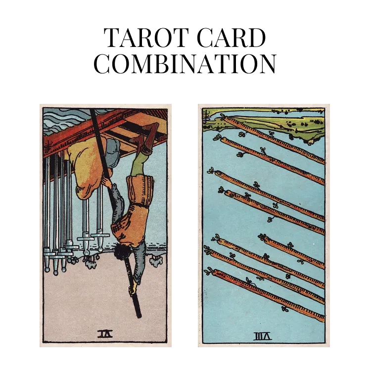 six of swords reversed and eight of wands reversed tarot cards combination meaning