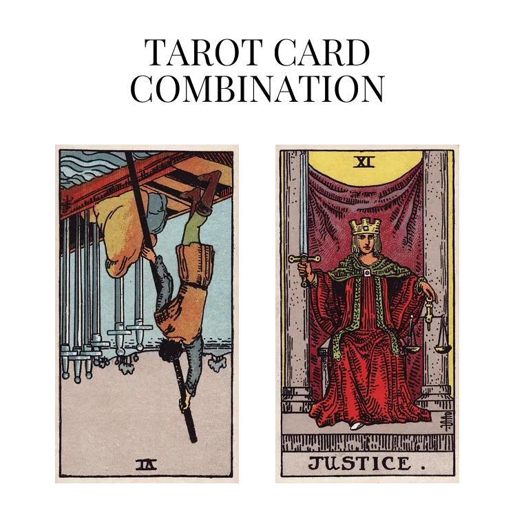 six of swords reversed and justice tarot cards combination meaning