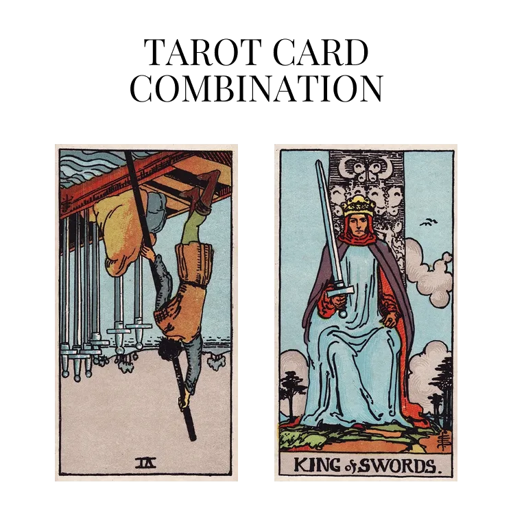 six of swords reversed and king of swords tarot cards combination meaning