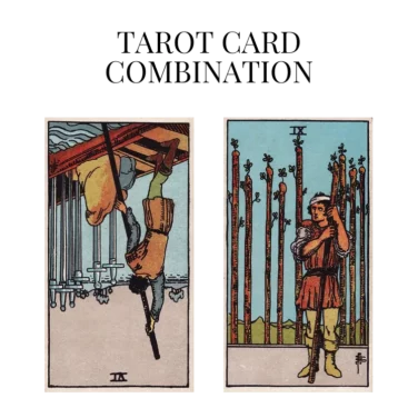 six of swords reversed and nine of wands tarot cards combination meaning