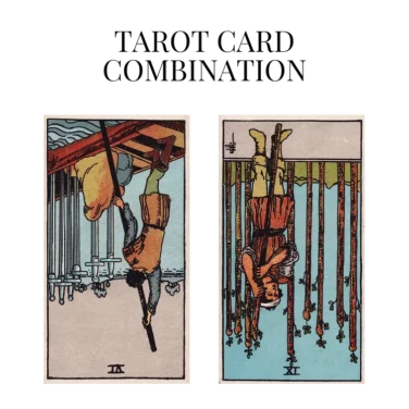 six of swords reversed and nine of wands reversed tarot cards combination meaning