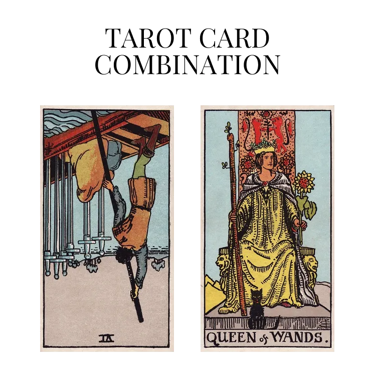 six of swords reversed and queen of wands tarot cards combination meaning