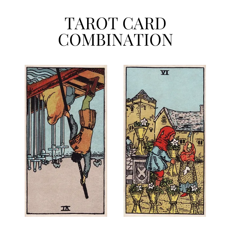 six of swords reversed and six of cups tarot cards combination meaning