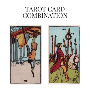 six of swords reversed and six of wands tarot cards combination meaning
