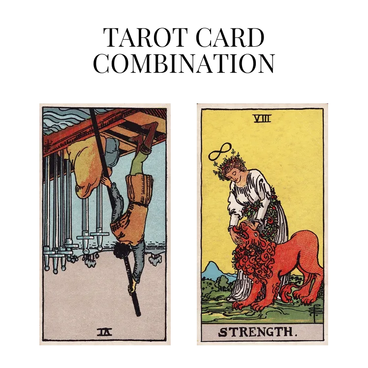 six of swords reversed and strength tarot cards combination meaning