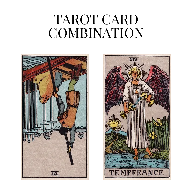 six of swords reversed and temperance tarot cards combination meaning