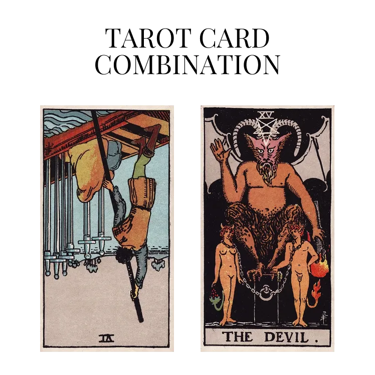 six of swords reversed and the devil tarot cards combination meaning