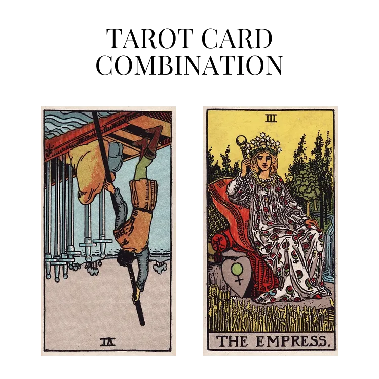 six of swords reversed and the empress tarot cards combination meaning