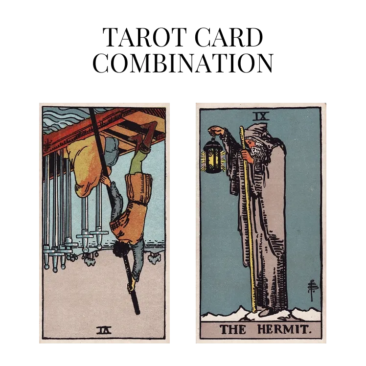 six of swords reversed and the hermit tarot cards combination meaning