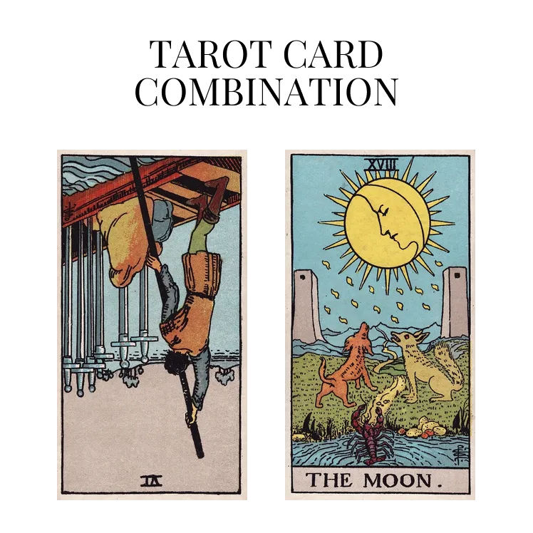 six of swords reversed and the moon tarot cards combination meaning