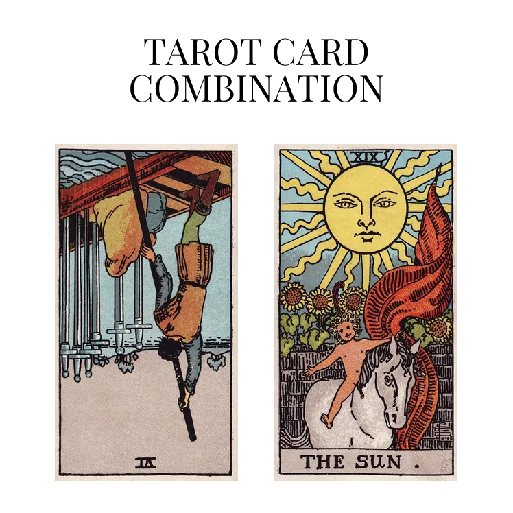 six of swords reversed and the sun tarot cards combination meaning