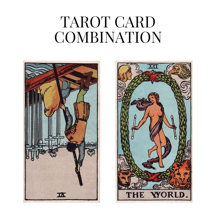 six of swords reversed and the world tarot cards combination meaning