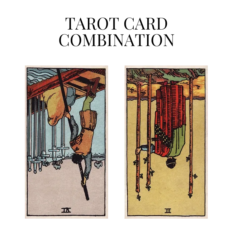 six of swords reversed and three of wands reversed tarot cards combination meaning