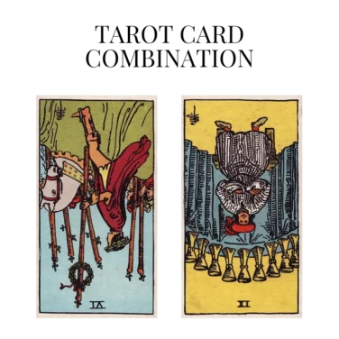 six of wands reversed and nine of cups reversed tarot cards combination meaning