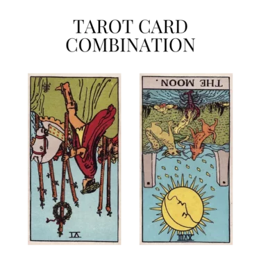 six of wands reversed and the moon reversed tarot cards combination meaning