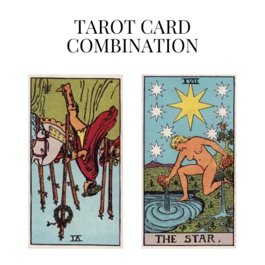 six of wands reversed and the star tarot cards combination meaning