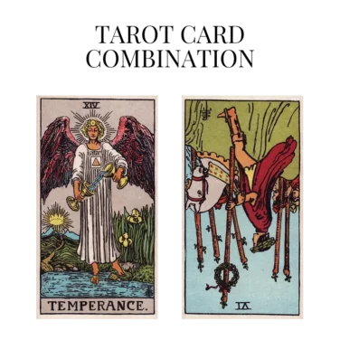 temperance and six of wands reversed tarot cards combination meaning