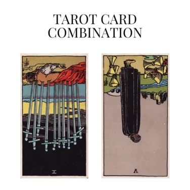 ten of swords reversed and five of cups reversed tarot cards combination meaning