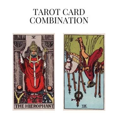 the hierophant and six of wands reversed tarot cards combination meaning