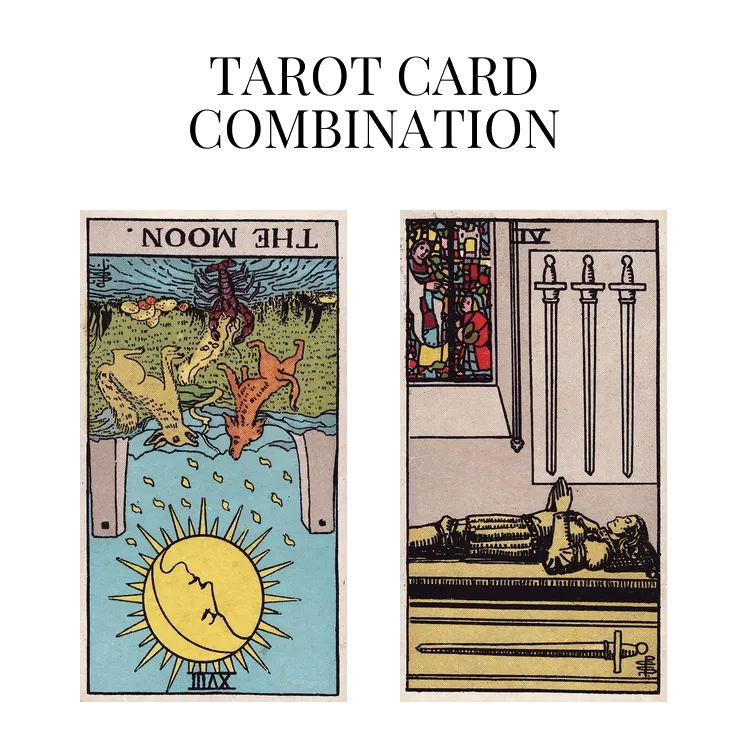 the moon reversed and four of swords tarot cards combination meaning