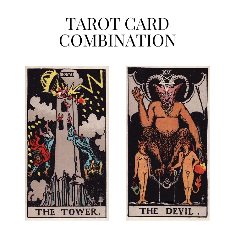 the tower and the devil tarot cards combination meaning