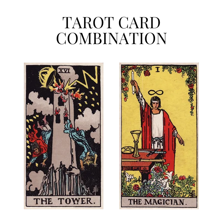 the tower and the magician tarot cards combination meaning