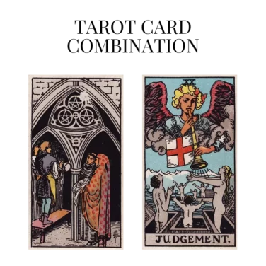 three of pentacles and judgement tarot cards combination meaning