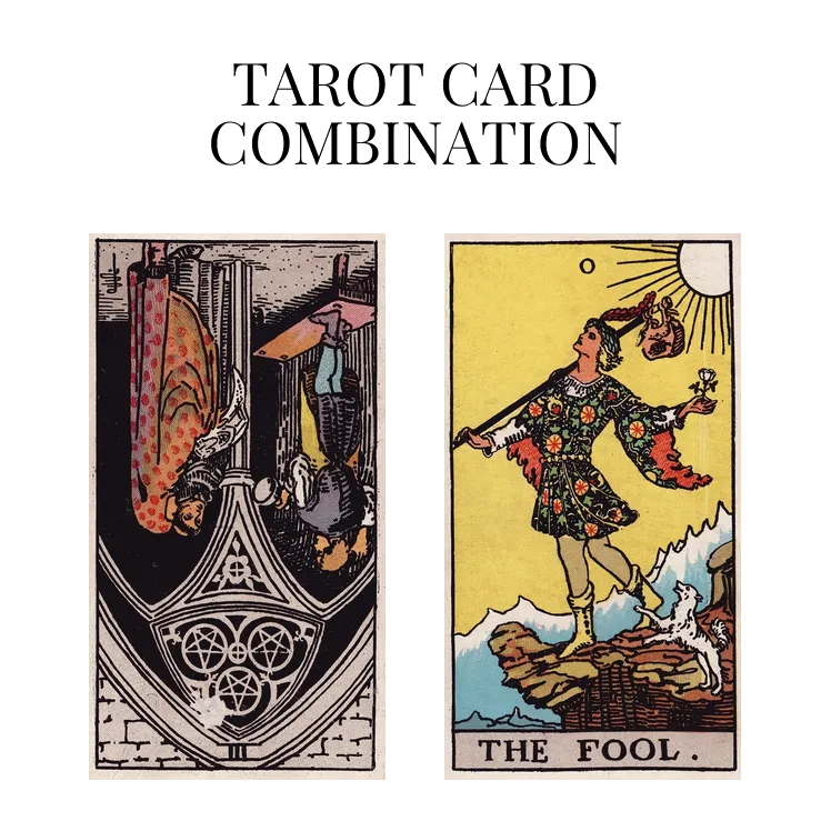 Three Of Pentacles Reversed AND The Fool Tarot Cards Meaning