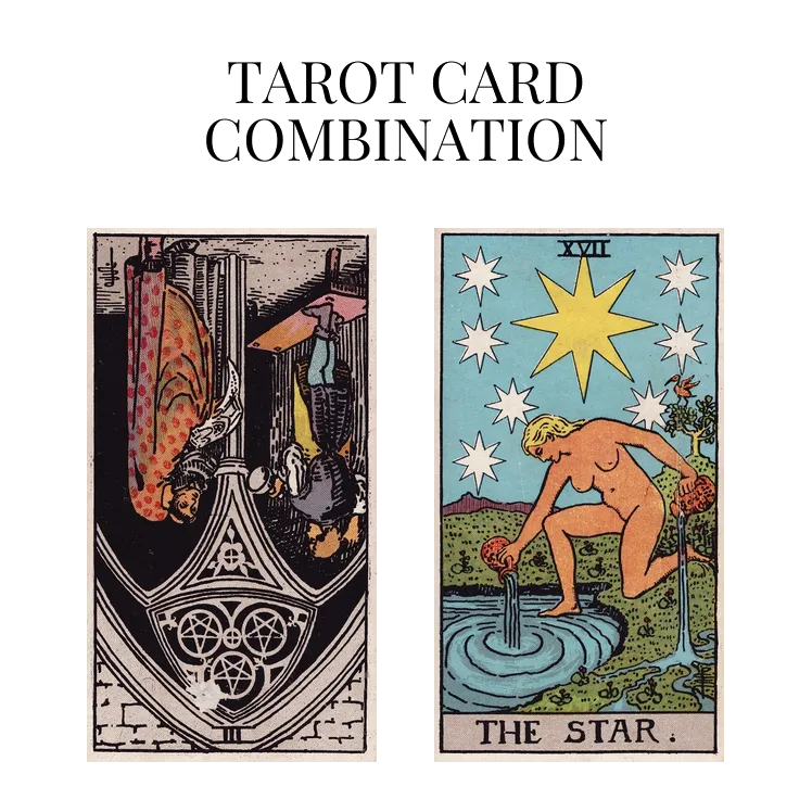 three of pentacles reversed and the star tarot cards combination meaning