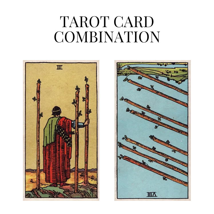 three of wands and eight of wands reversed tarot cards combination meaning