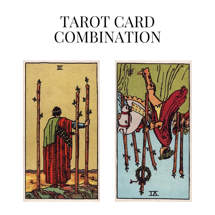 three of wands and six of wands reversed tarot cards combination meaning