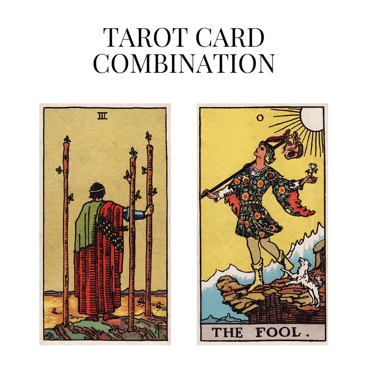 three of wands and the fool tarot cards combination meaning