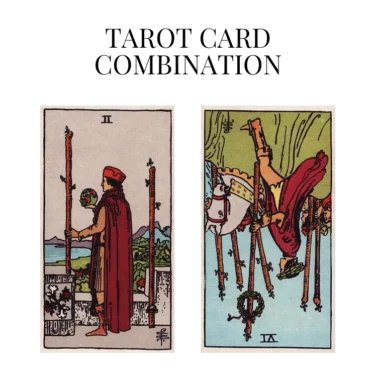 two of wands and six of wands reversed tarot cards combination meaning