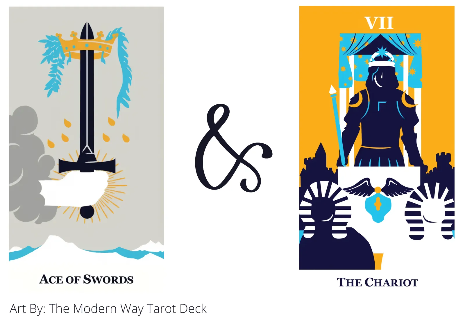 ace of swords and the chariot tarot cards together