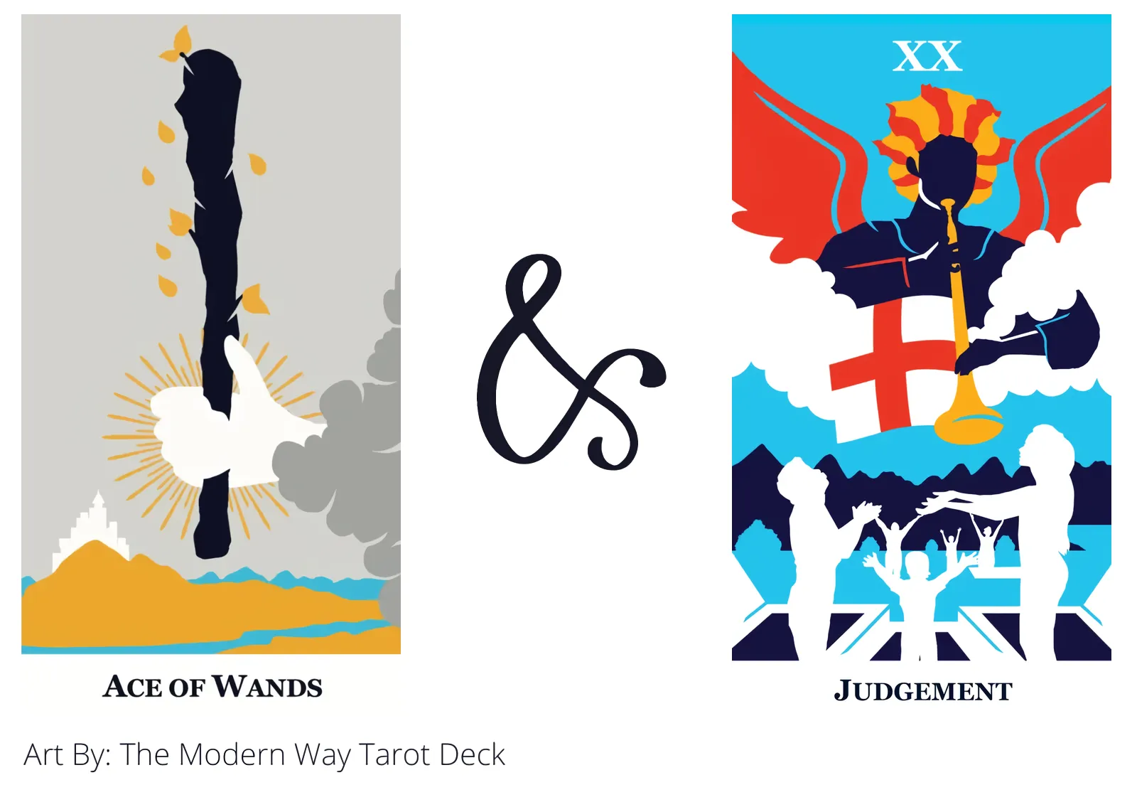 ace of wands and judgement tarot cards together