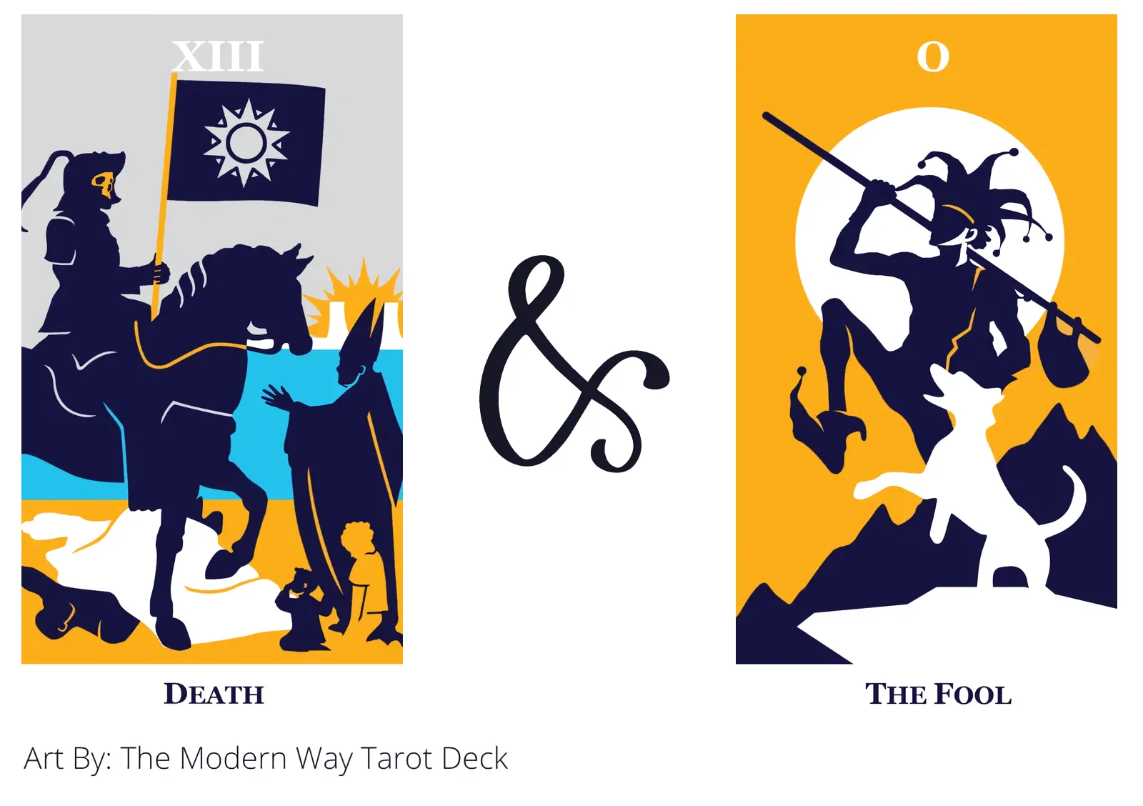 death and the fool tarot cards together