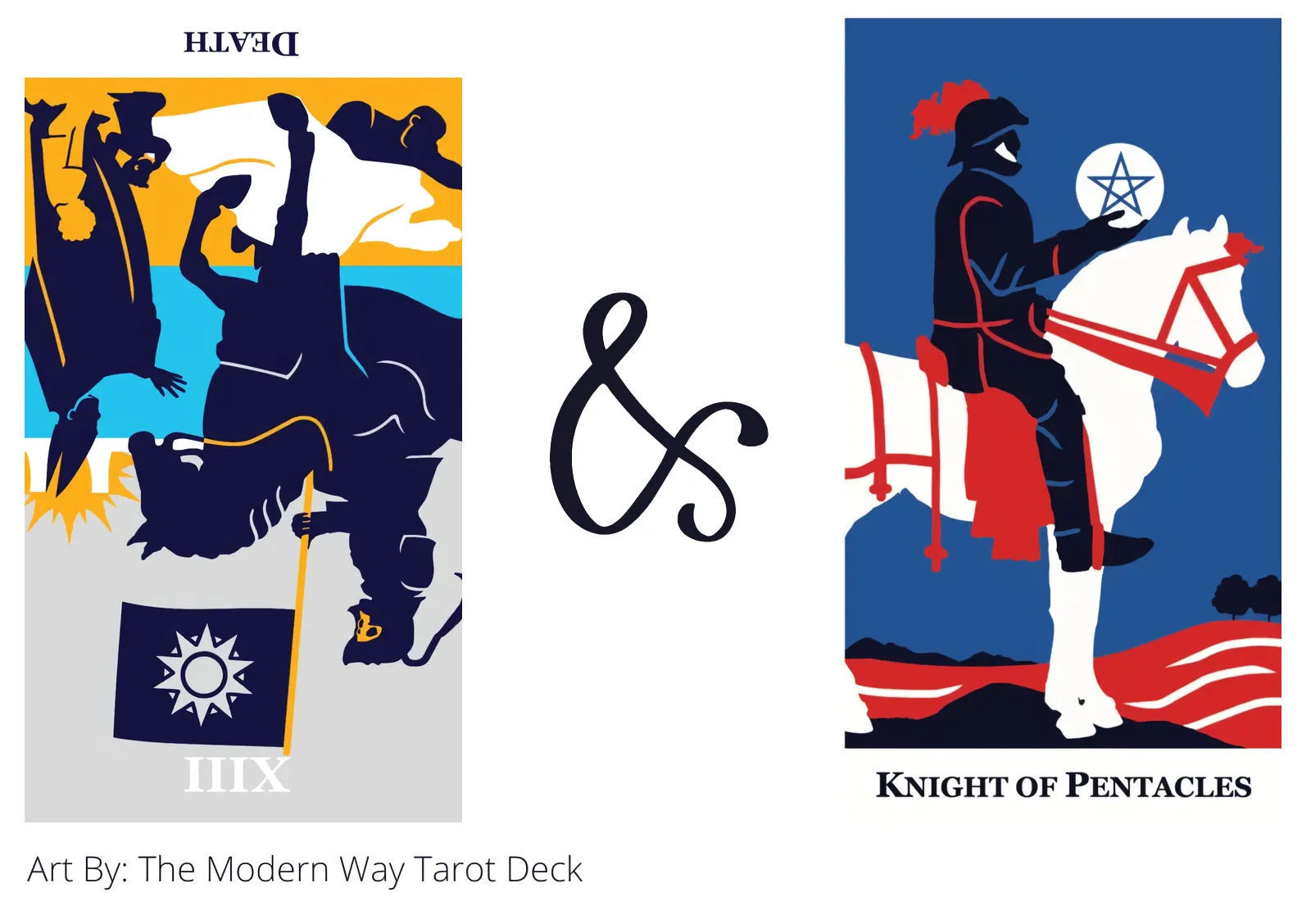 death reversed and knight of pentacles tarot cards together