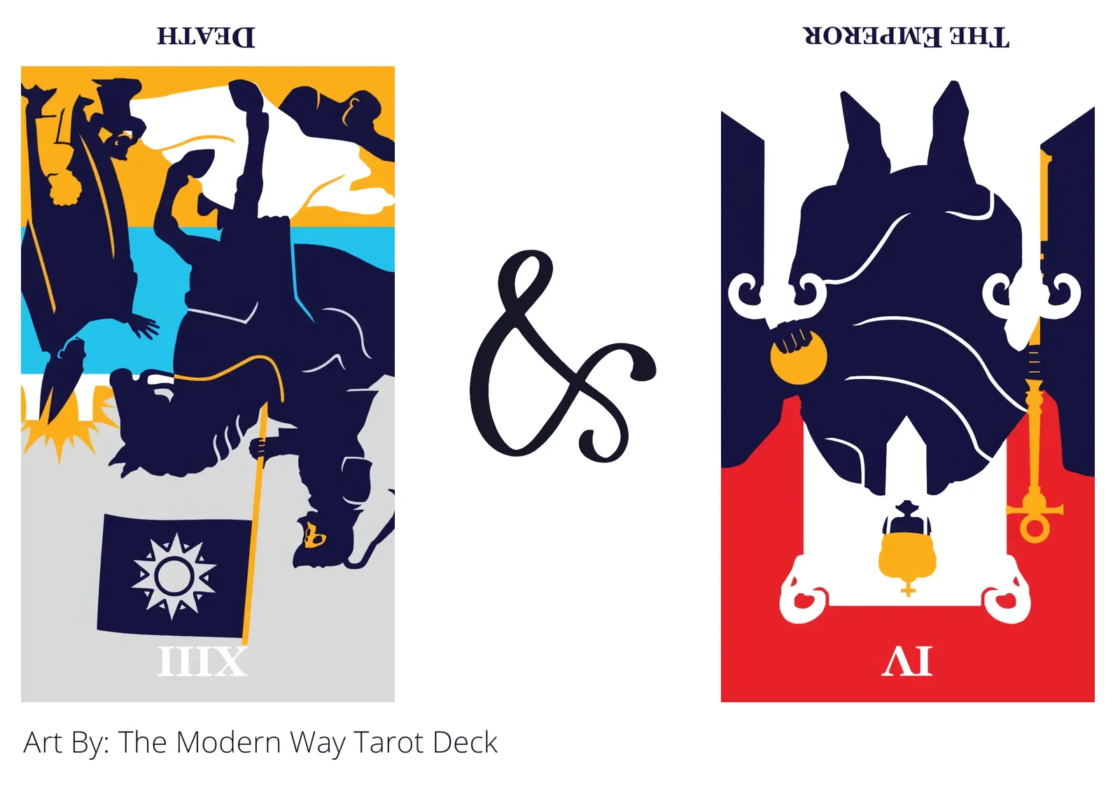 death reversed and the emperor reversed tarot cards together